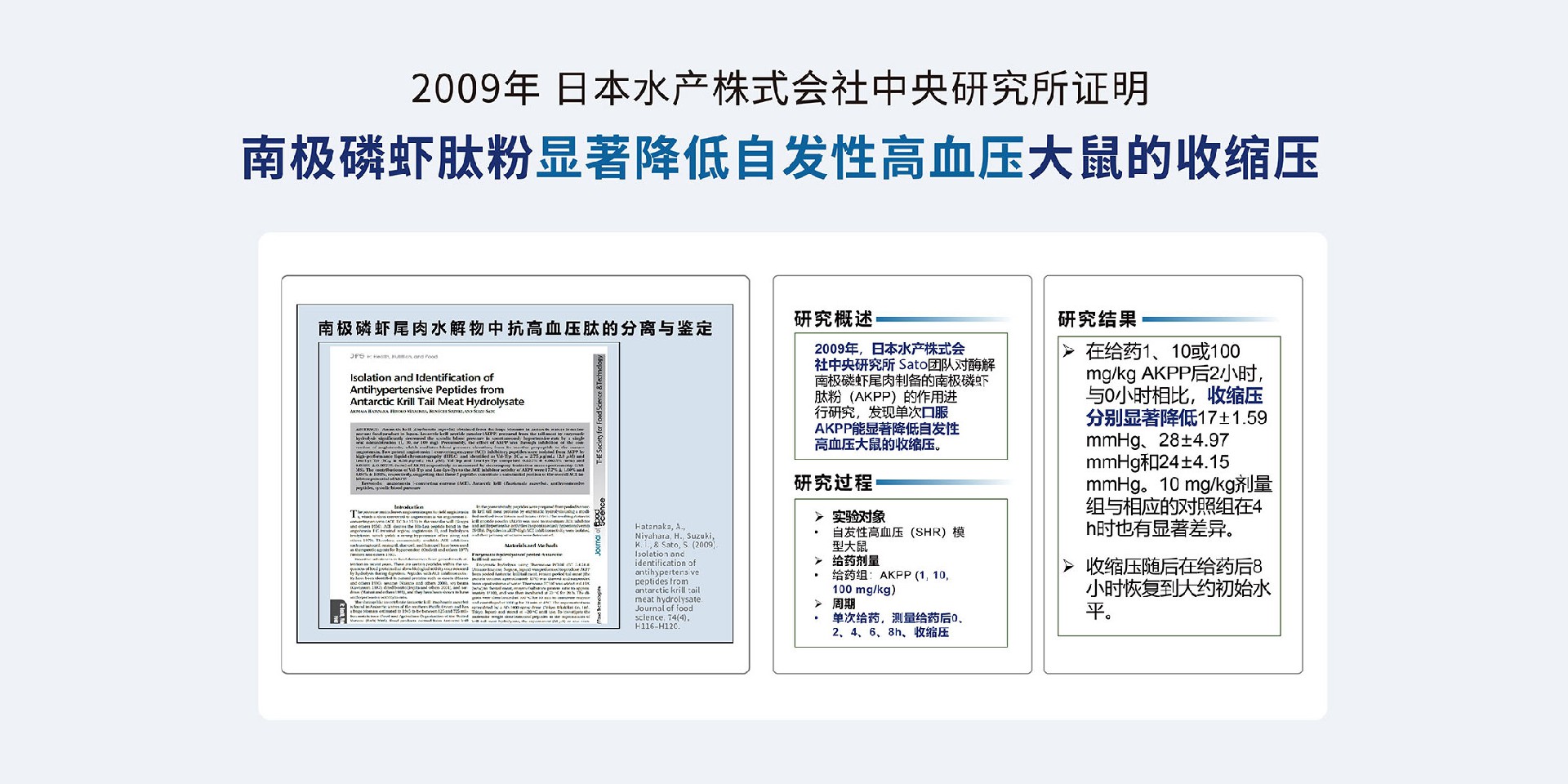 显著降低自发性高血压大鼠的收缩压